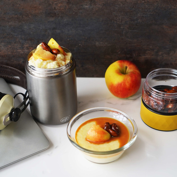 endless food mug apple gries pudding fruits